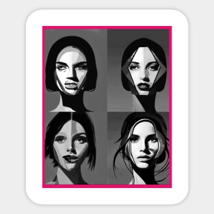 Portrait of Women Sticker